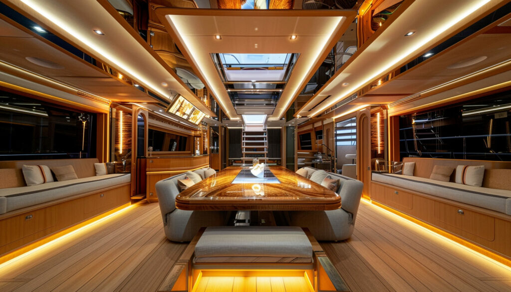 Fotos vom Refit Innenausbau einer Luxusyacht